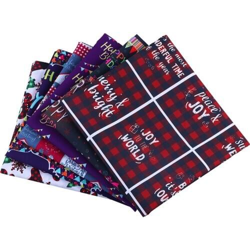 Polyester cotton Christmas cartoon anime fabric polyester sewing printing quilt tulle embroidery craft supplies 50*140cm1 piece