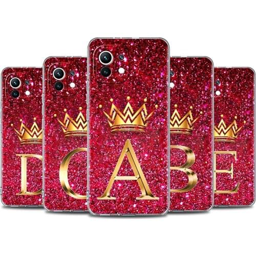 Transparent Case for Xiaomi Mi Poco X3 NFC M3 10T Pro 9T 11 CC9E CC9 Funda Soft Silicone Case Fashion Letter