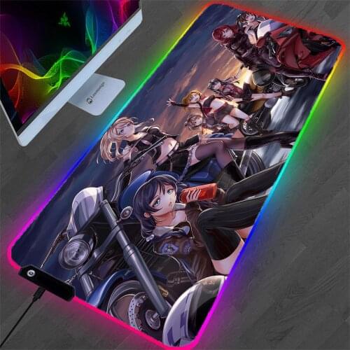 Rgb with USB Mouse Pad One Piece Wholesale Mousepad Anime Rubber Xxl Notebook Desk Mat Mini Pc Led Carpet Gaming Keyboard Mouse