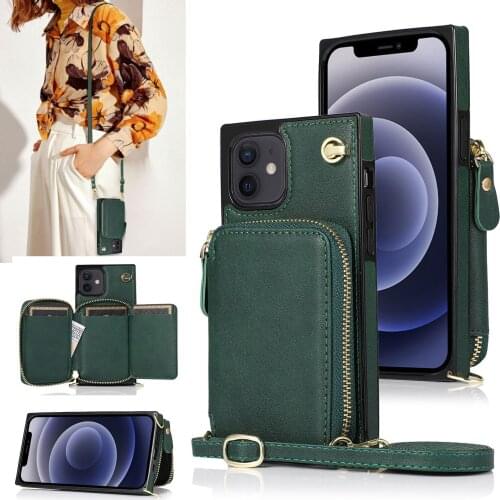 Luxury Crossbody Leather Case Back Cover For Samsung S20 Note 20 910 S10 5G S10e S9 Plus Ultra A90Cards Case Shoulder Bag