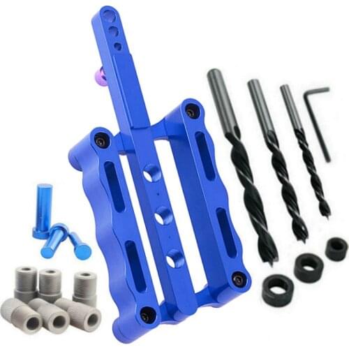 Self-centering Woodworking Doweling Jig Kit 6/8/10mm Drill Guide Wood Dowel Puncher Locator for Household Carpentry Tools