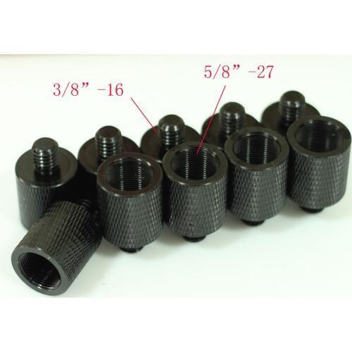 10x Thread Adapter Microphone Stand 5/8" 27 Female to 3/8"-16 male camera tripod