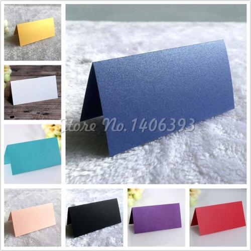 Wedding Card 50PCS Rectangle Guest Name Place Cards Birthday Party Meeting Table Centerpieces Decoration Festive Events Supplies