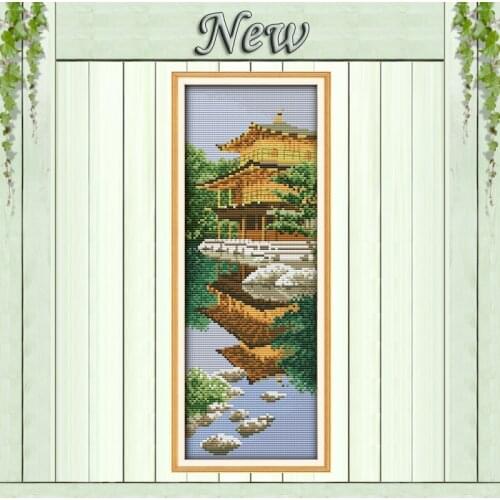 Japanese garden scenery painting home decor counted printed on canvas DMC 11CT 14CT kits Cross Stitch embroidery needlework Sets