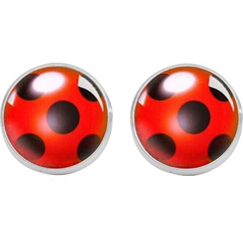 Miraculous Ladybug Earrings for Women Fashion Jewellery 2021 Trends Unusual Beetle stud earrings