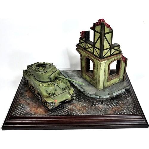 1/35 Scale Scenery Layout Warfare Buildings Ruins House Model Dioramas Model Kit House Spare Parts