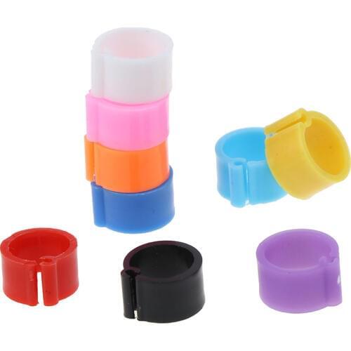 100Pcs Inner Diameter 8mm Pigeon Leg Poultry Dove Bird Parrot Clip Rings