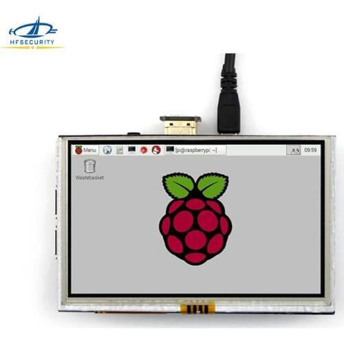 [HFSECURITY] 5 Inch 800 * 480 Touch Lcd Screen for Raspberry Pi Pi 2 A+ B+ 2B Portable HDMI-compatible Touch Panel LCD Display