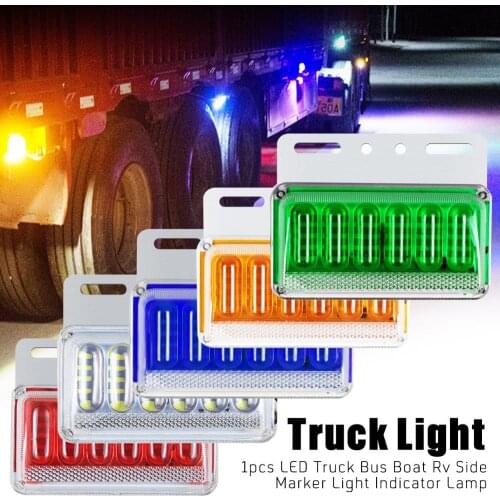 6D 2Pcs Truck 37 LED Side Marker Lights Warning Tail Light Car Auto Trailer Lamps Amber DC24V
