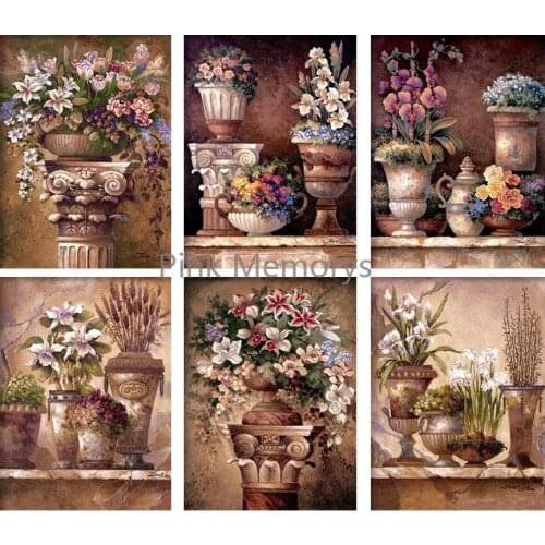 Diamond Painting 5d Diy Retro Decorative Ornaments Flower Diamond Embroidery Mosaic Picture Cross Stitch Set Home Decoration