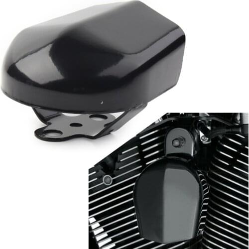 Motorcycle Horn Cover for Harley Touring Road King Glide Street FLHR FLHX 1993-2018 Gloss Black Metal