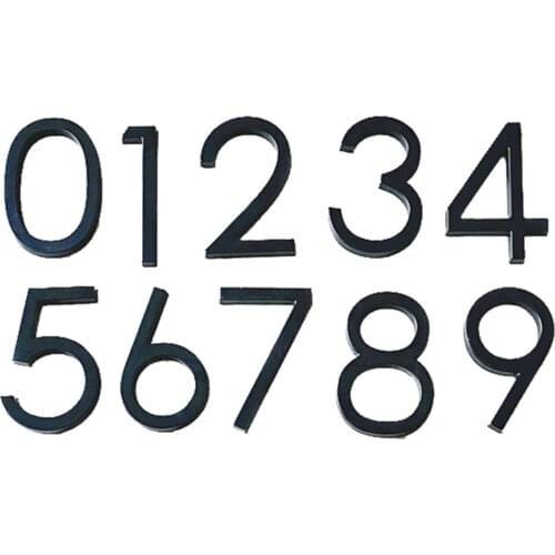 Floating House Number Letters Big Modern Door Alphabet Home Outdoor Black Numbers Address Plaque Dash Slash Sign #0-9