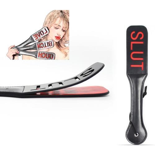 Two Layers Leather Slut Spanking Paddle for Men Women Couples Flirt Adults Games Sex Product to Beat Submissive Sexy Lingerie