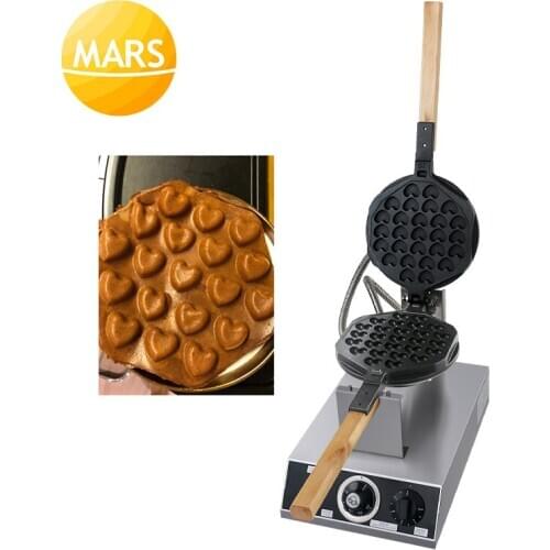Electric Heart Shaped Waffle Maker Bubble Egg Cake Oven Commercial Non-stick Egg Bubble Waffle Pan Eggette Machine 110v 220v