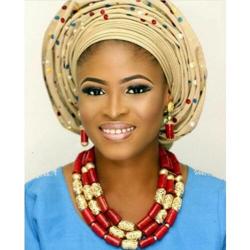 Fantastic Wine Red Coral Bridal African Beads Jewelry Sets Gold Costume Women Jewelry Set Nigerian Wedding Free Shipping CNR800