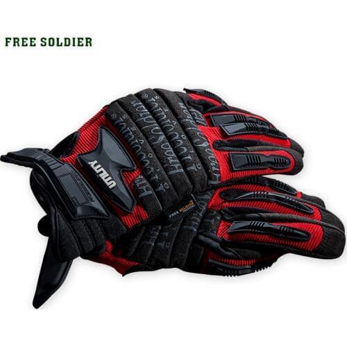 FREE SOLDIER Outdoor camping tactical touch screen gloves mens wear-resisting gloves for Mobile Phone Tablet Pad