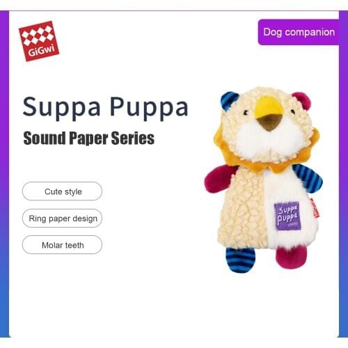 Gigwi Newest Pet Toys Suppa Puppa Series Sound Paper Molar Teeth Sounding Plush Washable Toy for Dog Puppy