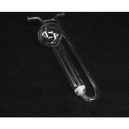 10ml Lab Clear Glass Porous Absorbing Tube U-shape Gas Sampling Bottle Air Collector