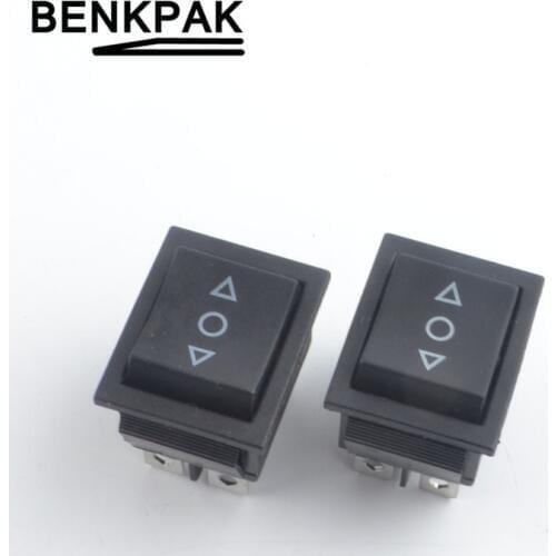 Momentary rocker switch 6 flat pins,double sides spring return to middle after released