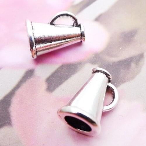Fashion Antique Silver Color Alloy Trumpet Charms Loundspeaker Pendants 11*15mm 50pcs AAC452
