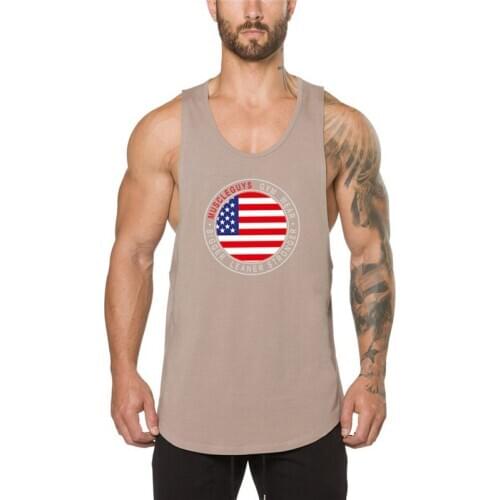 Muscleguys New Arrival Bodybuilding Stringer Tank Top Mens Fitness Clothing Singlet Sportswear Muscle Tanktop Gyms Shirts