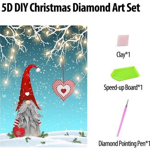 DIY Cartoon Faceless Doll 5D Full Diamond Painting Santa Claus Diamond Embroidery Christmas Gift Cross Stitch Kits Xmas Gift