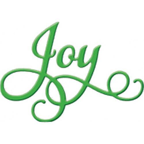 Word "Joy" Metal Cutting Dies Sentiment Stencils DIY Scrapbooking Album Paper Cards Crafts Embossing Template Decorative