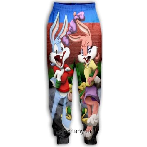 Xinchenyuan New Men/Women Bugs Bunny 3D Printed Casual Pants Fashion Streetwear Men Loose Sporting Long Trousers F37
