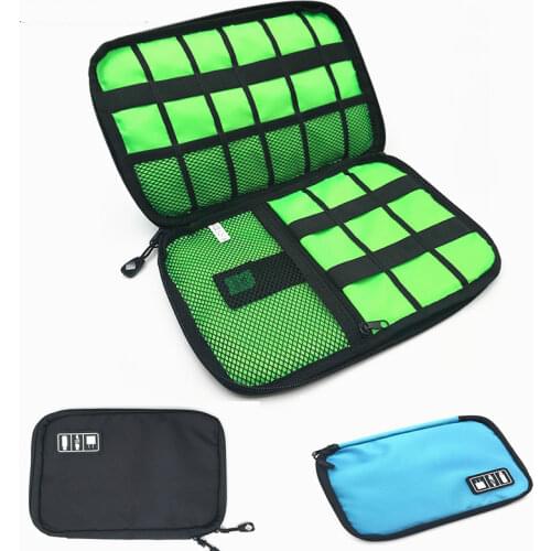 Organizer System Kit Case Storage Bag Digital Gadget Devices USB Cable Earphone Pen Travel Insert case Winding Organize Tool