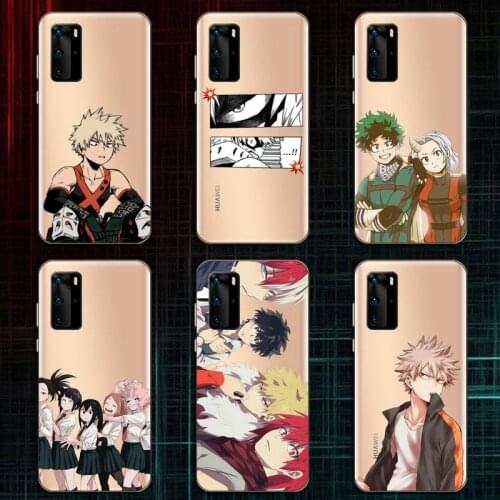 Anime My Hero Academia Phone Case Clear Transparent for huawei honor P 40 30 20 lite Pro 10 i 8 9 x p smart 2019