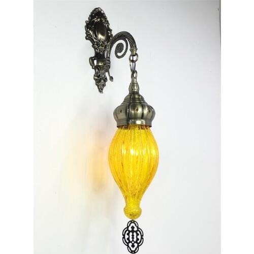 Retro Romantic KTV Bar Internet Cafe Cafe Restaurant Handmade Stained Glass Wall Lamp