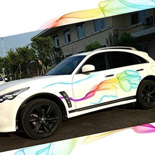 Car Auto Body Hood Sticker Coloured Smoke Self-Adhesive Creative Vinyl Graphics Decals Stickers Waterproof Car Accessories