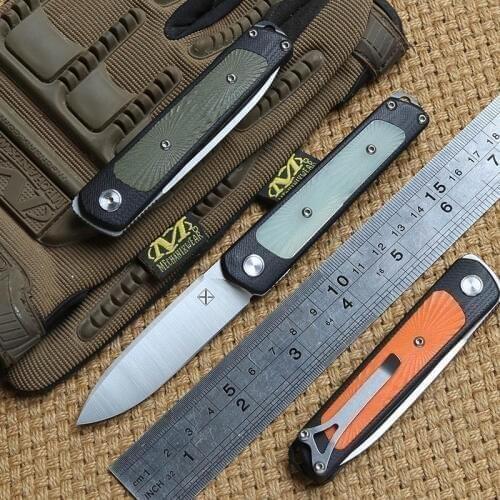DICORIA mi ni YX-622 folding knife Ball bearing 14C28N blade G10 handle camping hunting Outdoor suvival pocket knives EDC tools