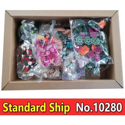 IN STOCK With BOX Valentines Day Bouquet Flower Girl Gift 10280 Building Block Model Toys Support Drop Shipping 856PCS