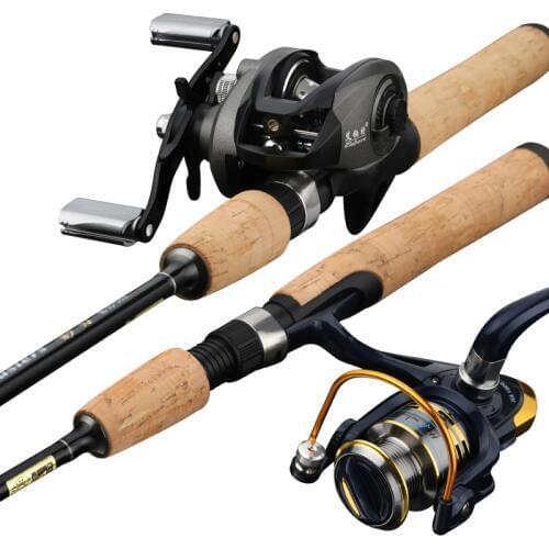 1.68m 1.8m 2.1m 2 Section Baitcasting Fishing Rod Ultra Light Spinning Olta Pesca Lure Weight 5g-40g L/ML Power Fishing Canne