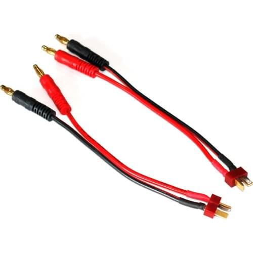 1 Pair RC Charger 4mm Banana Plug to XT60 Plug/T Plug Connector Adapter Leads 18AWG Silicone Wire Cable