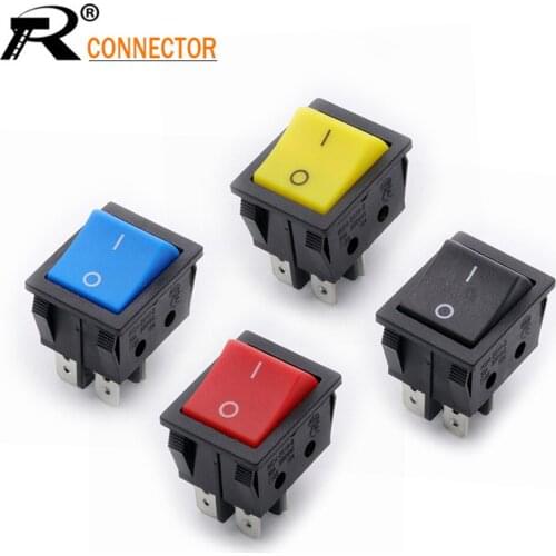 10PCS Rocker Switch KCD4-201N-B Electric Welding Machine Switch without light 30A 250V T8555 type with 4pin feet 2 position