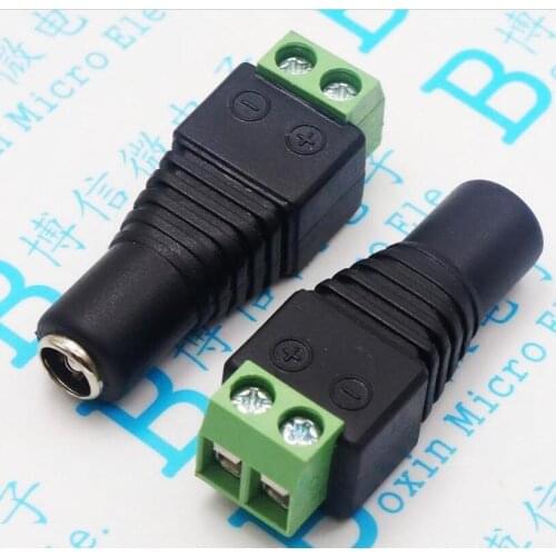 100PCS 2.1 x 5.5 5.5*2.1mm DC Power Female Plug Jack Adapter Connector Plug