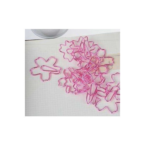 12pcs Pink Gold Cherry Blossom Paper Clip Paper Clip Storage Category Clip Hand Account Clip Paper Clip