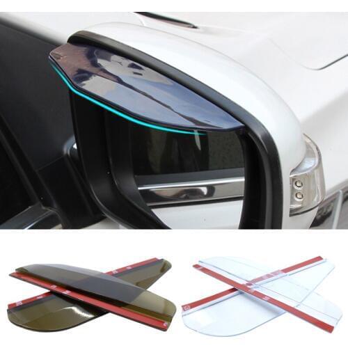 2x Car Rearview Mirror Rain Shade PVC Car Back Mirror Eyebrow For UAZ 31512 3153 3159 3162 Simbir 469 Hunter Patriot