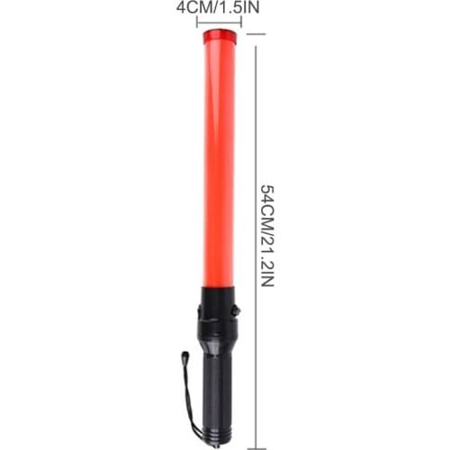 54CM Signal Traffic Wand LED Flashlight Red Flashing Mode Wrist Strap Lanyard For Kids Outdoor Camping Car Accessories