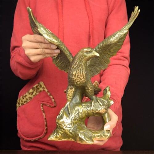 Brass Eagle large eagle s antique copper realize the ambition prosperous business office decorationroom Art Statue