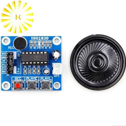 ISD1820 recording module voice module the voice board telediphone module board with Microphones + Loudspeaker for arduino