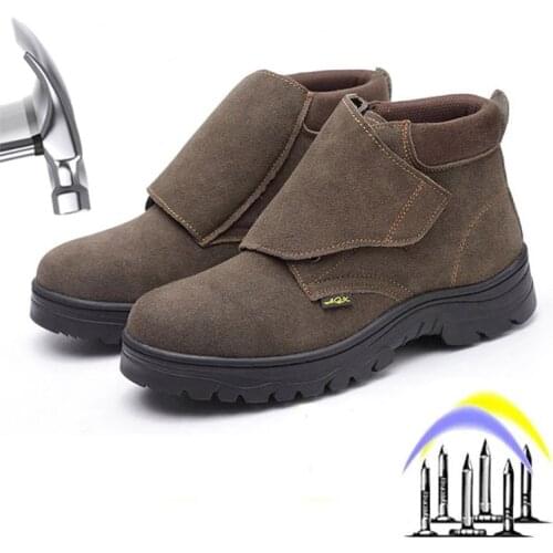 2021 New Mens Boots Steel Head Anti Smashing and Stab Safety Shoes Electrical Welding Shoes Wear Resistant Work Boots