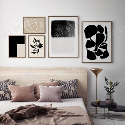 Modern Abstract Print Set Of 5, Bundle Print set, Neutral Abstract Art, Printable Art, Gallery Wall Art, Minimal Prints