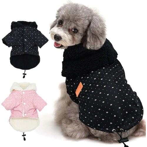 Dog Clothes Winter Cotton Warm Pet Jacket Coat Puppy Chihuahua Clothing Hoodies for Small Medium Dogs Cats S-XXL
