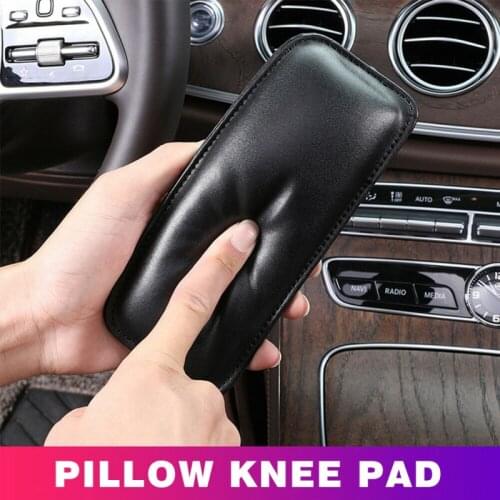 Comfortable PU Leather Car Knee Pad Cushion For Car Interior Pillow Elastic Cushion Memory Foam Auto Accessories Car Products