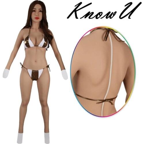 KnowU Whole Body Silicone Breast Forms Fake Boobs E Cup For Crossdresser Cosplay Transgender