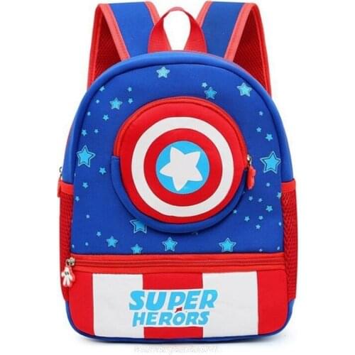Superhero Captain America School Bags Nylon Large Capacity Student Backpack School Bag Boy Escolar Mochila Laptop Bag