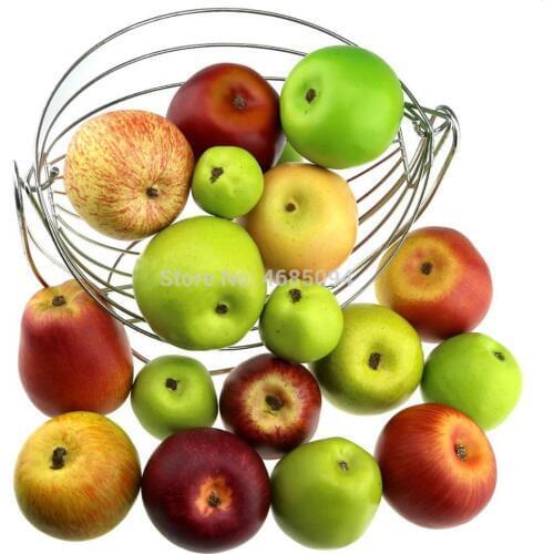 Gresorth Fake Mixed Apple Collection Artificial Apples Fruits Home Party Shop Christmas Decoration